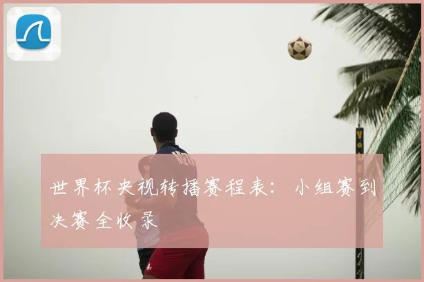 世界杯央视转播赛程表:小组赛到决赛全收录